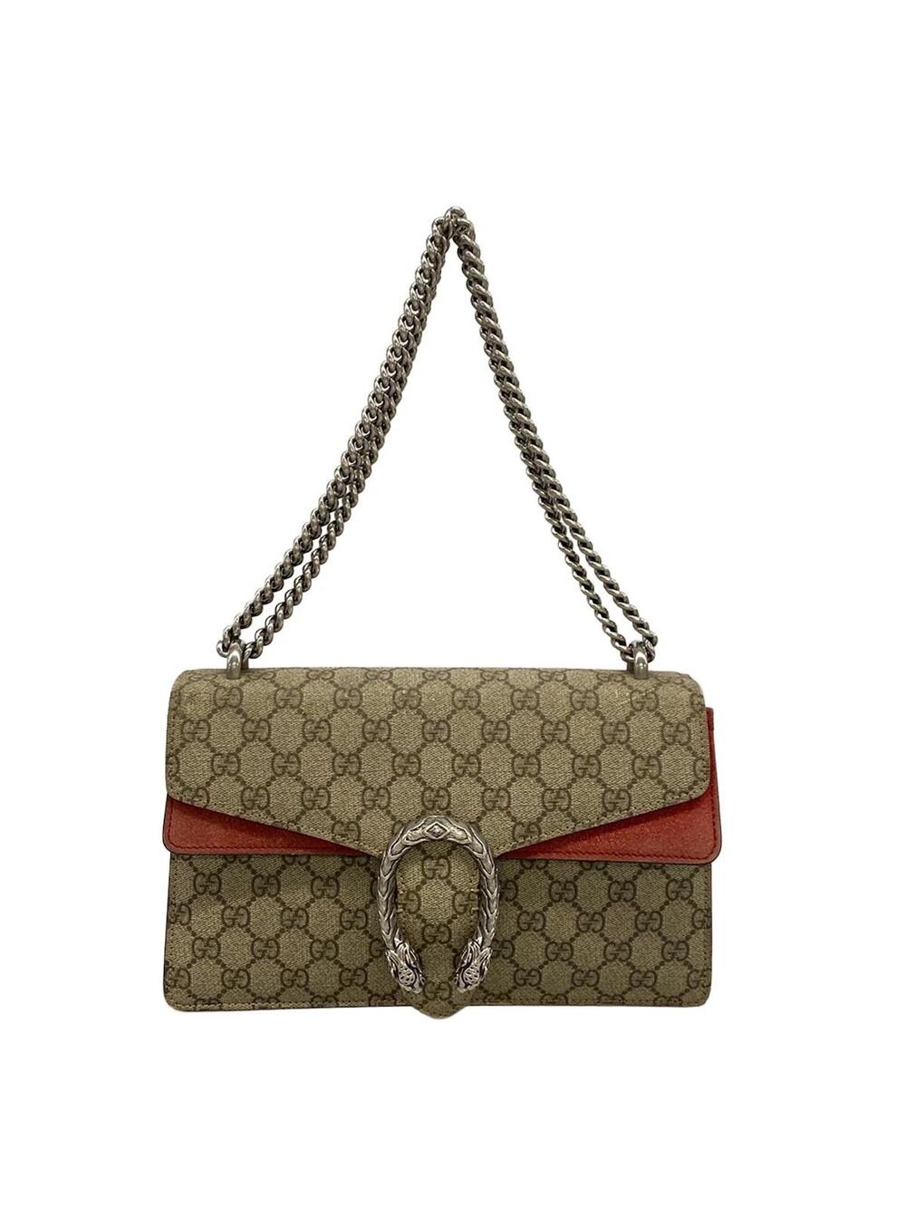 Gucci Dionysus Beige Dark Brown Red Pvc #373535G10B
